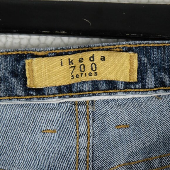 Ikeda Jeans Womens 30 700 Series Cropped Straight Leg Medium Wash Denim 90s Ple - Picture 9 of 11
